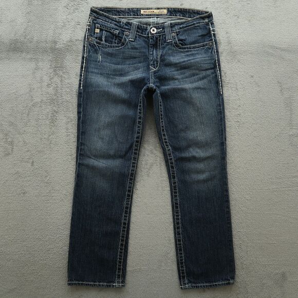 Big Star Jeans Women's 29 Mid-Rise Maddie Straight Denim 26.5" Inseam Distressed - Picture 1 of 16